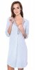 MijaCulture - 2 in1 Maternity & Nursing / Breastfeeding 100% Cotton Nightdress 4016/M31 Grey / Mint